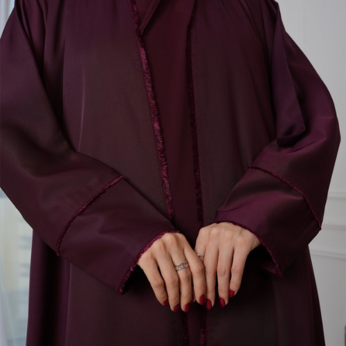 Bisht with fringes maroon