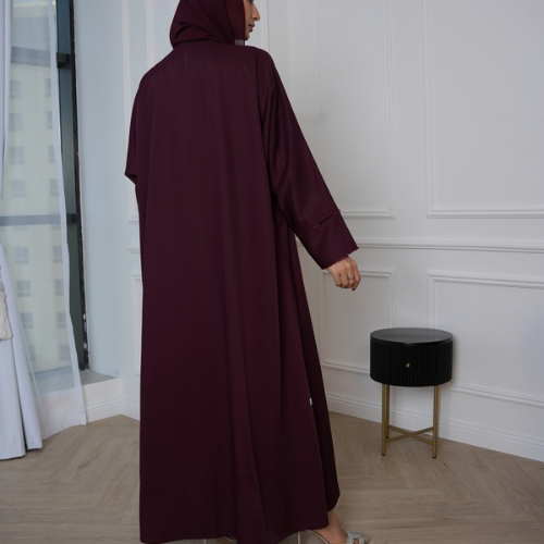 Bisht with fringes maroon