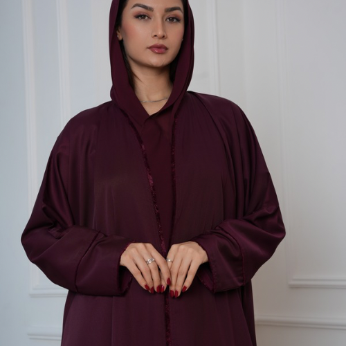 Bisht with fringes maroon
